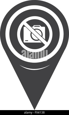 Repère l'icône de photo Pointeur Illustration de Vecteur