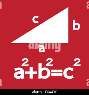 Théorème de Pythagore Art Illustration icône Illustration de Vecteur