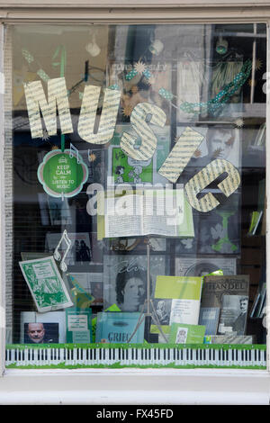 La musique inspirée. Wells, Somerset, Angleterre Banque D'Images