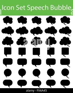 Icon Set Bulle avec 35 icônes pour les différents modes de souscription Illustration de Vecteur