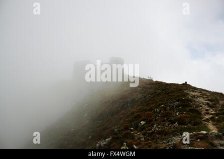 Pip Ivan, Ukraine. Apr 11, 2016. Misty road pour monter le Pip Ivan © Nazar Gonchar/ZUMA/Alamy Fil Live News Banque D'Images