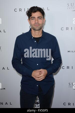 New York, NY, USA. Apr 11, 2016. Adrien Grenier aux arrivées des Premiere, AMC Loews Lincoln Chease, New York, NY Le 11 avril 2016. Credit : Derek Storm/Everett Collection/Alamy Live News Banque D'Images