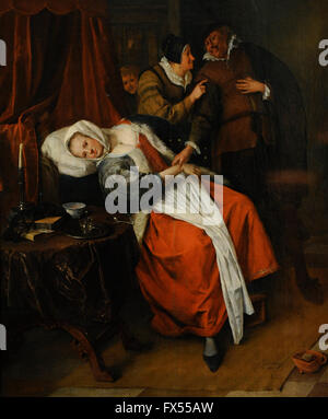 Havickszoon Jan Steen (1626-1679). Peintre hollandais. Visite du médecin, c.1660. Le Musée de l'Ermitage. Saint Petersburg. La Russie. Banque D'Images