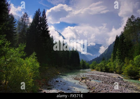 Val Genova in den Dolomiten, Alpen - Val Genova en Dolomites, Alpes Banque D'Images