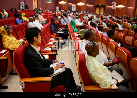 Conférence de l'IGAD DJIBOUTI Business Forum 2015, participant chinois / DSCHIBUTI Konferenz IGAD Business Forum 2015, chinesischer Teilnehmer Banque D'Images