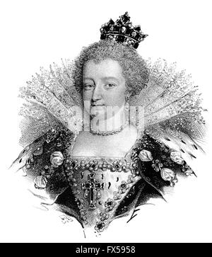 Marie de Médicis, Marie de Médicis, Marie de Médicis, 1575-1642, Reine de France comme la seconde épouse du roi Henry IV Banque D'Images