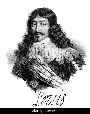 Louis XIII, Louis le Juste, Louis XIII, 1601-1643, Roi de France et Roi de Navarre comme Louis II Banque D'Images