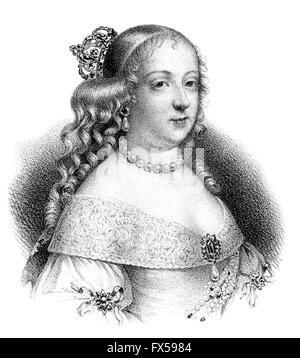 Marie-thérèse d'Espagne, Marie-Thérèse, Maria Theresia María Teresa, 1638-1683, Reine de France et de Navarre en tant que première femme de Banque D'Images