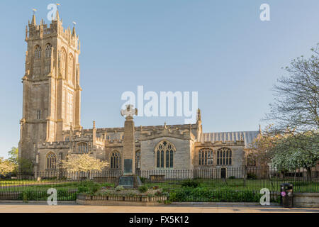 L'église de St Jean le Baptiste, Glastonbury. Banque D'Images