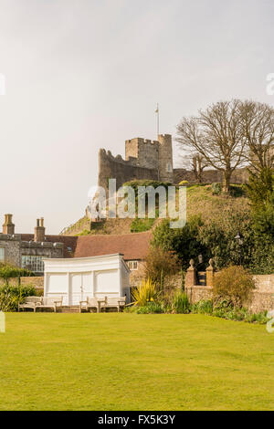 Le Château Bowling Green, Lewes, East Sussex. Banque D'Images