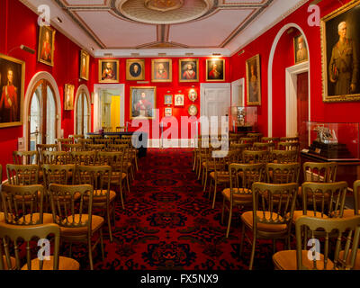 Le lieu de mariage aux murs rouges de l'ancien mess des officiers dans l'ancienne caserne d'Eastney à Portsmouth. Banque D'Images