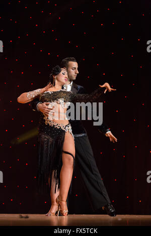 Concours de danse Tango, province de Malaga Torremolinos Costa del Sol, Andalousie, Espagne Europe Banque D'Images