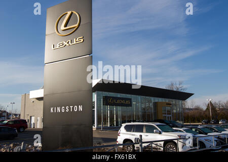 Concessionnaire Lexus à Kingston (Ontario), le jeudi 7 janvier 2016. Banque D'Images