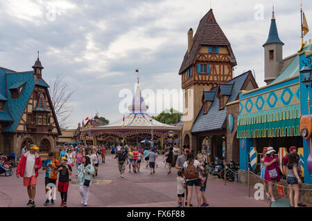 Fantasyland dans le parc à thème Magic Kingdom de Walt Disney World, Orlando, Floride. Banque D'Images