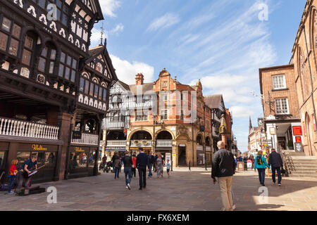 La Croix, lignes de Chester, ville historique de Chester, Angleterre Banque D'Images