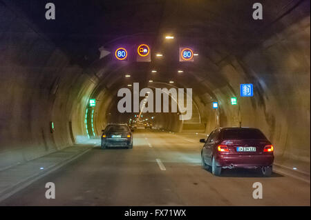 Tunnel ou Christiane-Tunnel Rennsteig, une autoroute a71 tunnel, le plus long tunnel routier en Allemagne, Thuringe, Allemagne Banque D'Images