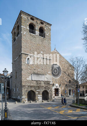 La cathédrale de San Giusto, romane, 14e siècle, Trieste, Frioul-Vénétie Julienne, Italie Banque D'Images