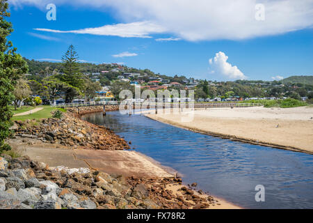 L'Australie, Nouvelle Galles du Sud, à mi Côte Nord région, Crescent Head, vue de Killick Creek Banque D'Images