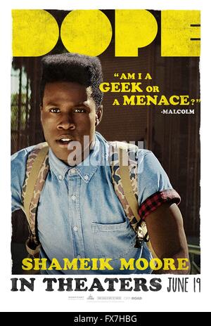 Dope Année : 2015 USA Réalisateur : Rick Famuyiwa Shameik affiche de film Moore (USA) Banque D'Images