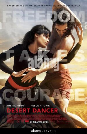 Danseuse du désert Année : 2014 UK / eau / Maroc Réalisateur : Richard Raymond Reece Ritchie, Freida Pinto Film poster (USA) Banque D'Images