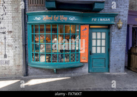 L'anguille en gelée Shop Store au chemin de traverse dans le monde magique de Harry Potter Universal Studios Orlando en Floride Banque D'Images