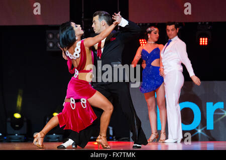 Concours de danse Tango, province de Malaga Torremolinos Costa del Sol, Andalousie, Espagne Europe Banque D'Images