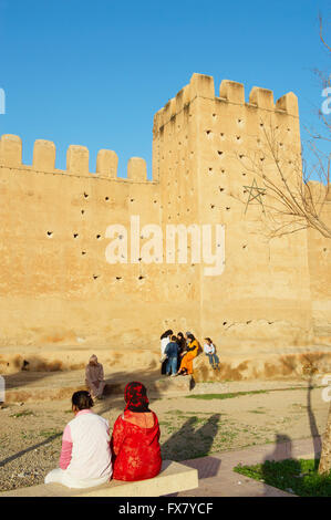 Le Maroc, sous vallée, Taroudant, mur de la ville Banque D'Images