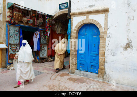 Le Maroc, Medina, Essaouira, souk Banque D'Images