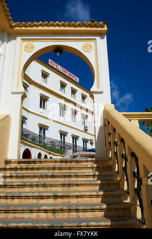 Maroc, Tanger Continental Hotel vieille ville Medina Banque D'Images