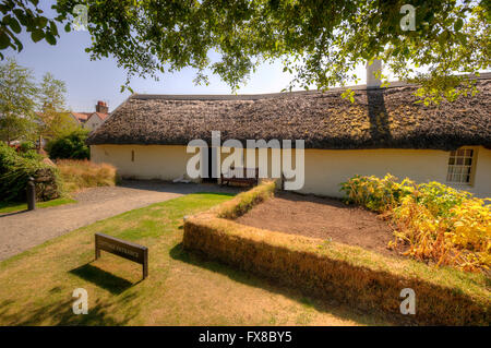 Le jardin arrière de la Burns Cottage, l'Ayrshire Banque D'Images