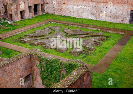 Domus Augustana, Colline du Palatin, Rome, Italie Banque D'Images