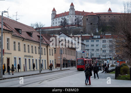 Le château de Bratislava et la Slovaquie, Banque D'Images