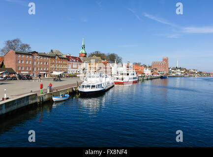 Port de croisière à Kappeln Schlei sur l Banque D'Images