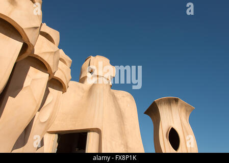 Travaux d'architecture civile d'Antoni Gaudi à Barcelone Banque D'Images