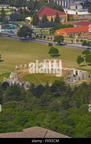 Gubbio. Théâtre romain. L'Ombrie. L'Italie. L'Europe Banque D'Images