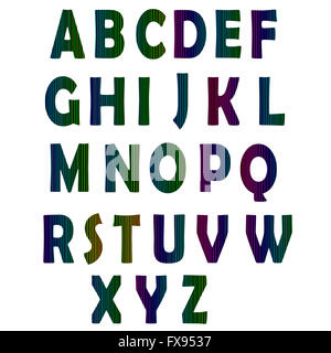 Alphabet Neon Glow Banque D'Images