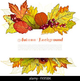 Frontière automne Illustration de Vecteur