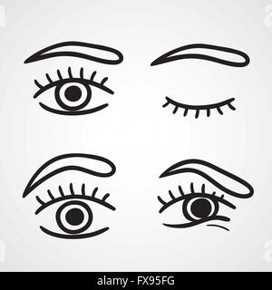 Yeux icons design Illustration de Vecteur