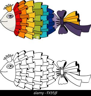 La coloration des poissons arc-en-ciel Illustration de Vecteur