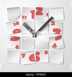 Creative horloge avec chiffres Illustration de Vecteur