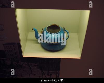 Une ancienne boucherie est exposée au musée à la Mémorial du Mur de Berlin à Berlin à Bernauer Straße 30, Décembre, 2015. Photo : Wolfram Steinberg/dpa Banque D'Images