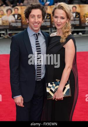 Londres, Royaume-Uni. 12 avril, 2016. Simon Helberg à première mondiale de 'Florence Foster Jenkins' Film à Londres 12/04/2016 : dpa Crédit photo alliance/Alamy Live News Banque D'Images