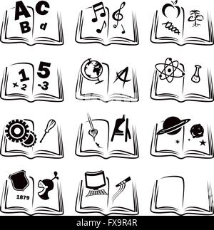 Icônes de l’apprentissage Illustration de Vecteur