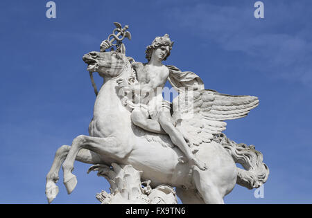 Le mercure équitation Pegasus,1701-1702 par Antoine Coysevox (1640-1720). Paris. La France. Banque D'Images