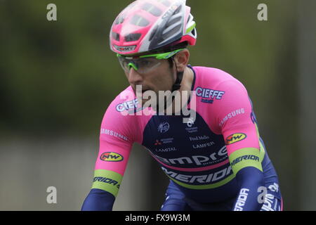 Eibar, Espagne, le 9 avril 2016, Diego Ulissi pendant le contre-la-montre contre Eibar - Andrézieux-bouthéon du Tour du Pays Basque Banque D'Images