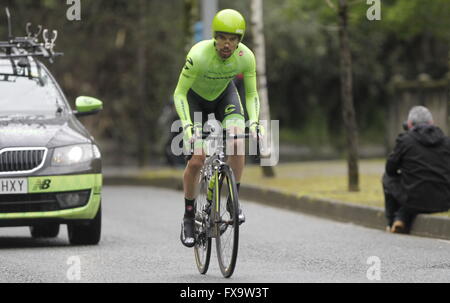 Eibar, Espagne, le 9 avril 2016 André Cardoso au cours du temps, procès contre Eibar - Andrézieux-bouthéon du Tour du Pays Basque Banque D'Images