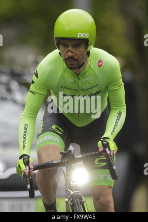 Eibar, Espagne, le 9 avril 2016 André Cardoso au cours du temps, procès contre Eibar - Andrézieux-bouthéon du Tour du Pays Basque Banque D'Images