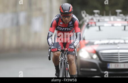 Eibar, Espagne, le 9 avril, 2016 Darwin Atapuma pendant le contre-la-montre contre Eibar - Andrézieux-bouthéon du Tour du Pays Basque Banque D'Images