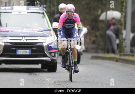 Eibar, Espagne, le 9 avril 2016, Rui Costa au cours du temps, procès contre Eibar - Andrézieux-bouthéon du Tour du Pays Basque Banque D'Images