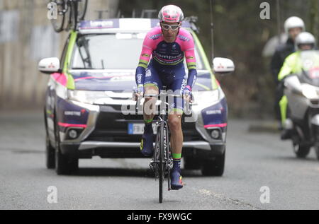 Eibar, Espagne, le 9 avril 2016, Rui Costa au cours du temps, procès contre Eibar - Andrézieux-bouthéon du Tour du Pays Basque Banque D'Images